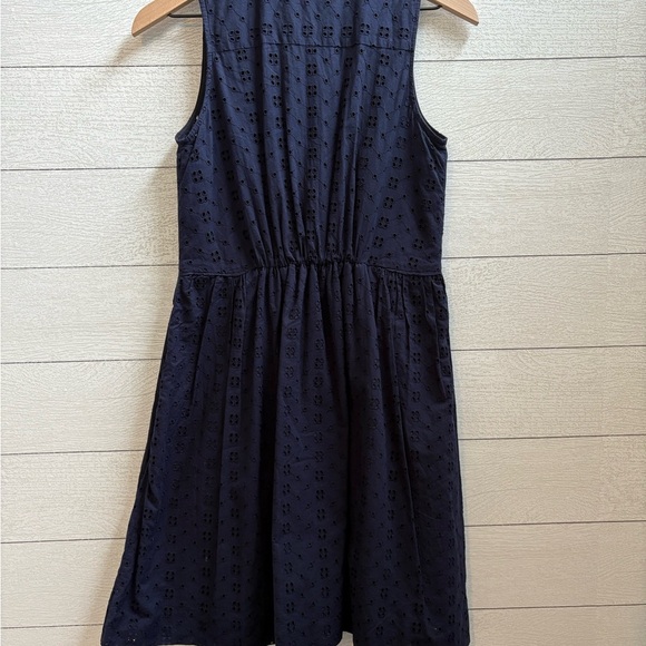 J. Crew Eyelet Shirtdress Sleeveless Navy blue, XS - Picture 9 of 10